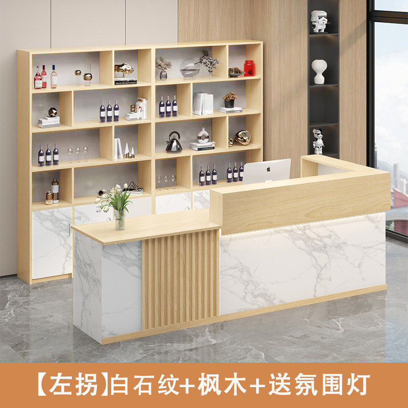 小型迷你收银台便利店超市饭店酒店超市商用接待台吧台加厚免安装