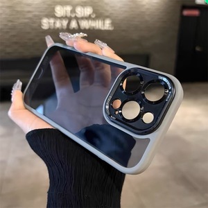 极简高级感适用苹果15pro手机壳iphone15promax新款16Pro镜头全包14Pro透明12网红16外壳15硅胶13小众14防摔p