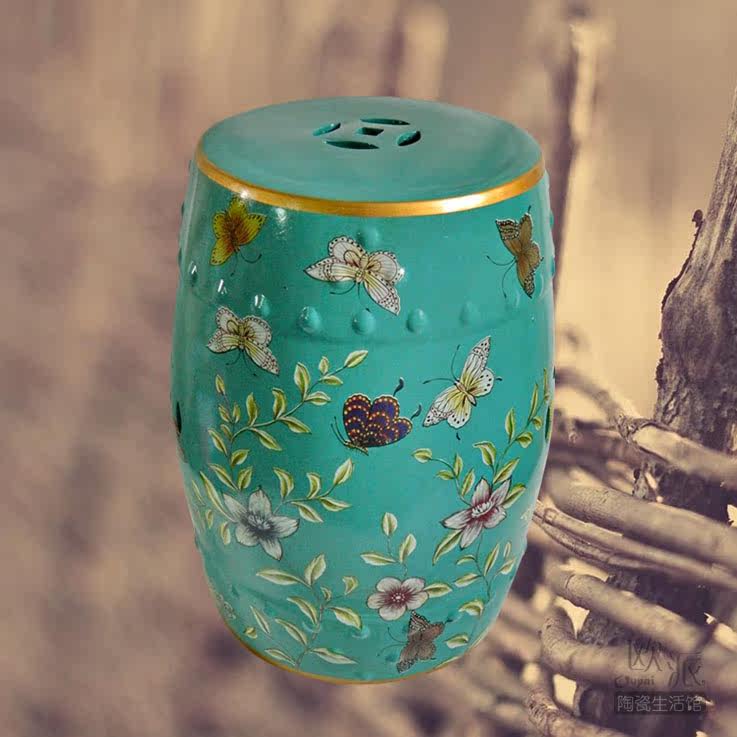 New Chinese style Classic Furniture Dressing stool Shoe changing stool Side table Hand drawn Flower Pottery ceramics Drum stool Round chairin the Residential furniture , Class Seats , Stools , Drum pier/Embroidered pier  category - from Buy2taobao.com to provide professional Taobao agent buy service
