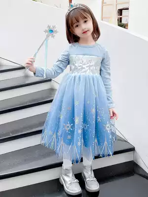 Children's Spring Aisha Dress 2021 New Girls Skirt Snow Spring and Autumn Aisha Princess Dress