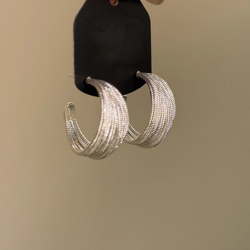 高级感多层线圈精致耳环女小众个性简约C形耳钉轻奢时尚超酷耳圈,饰品/流行首饰/时尚饰品新,耳钉,淘宝优惠券,粉丝福利购,淘宝优惠卷