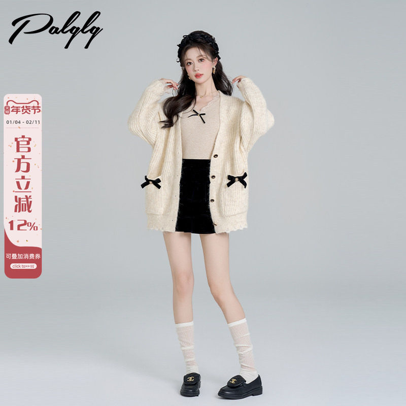 慵懒风软糯开衫加厚毛衣外套女冬装2025年新款高级感气质针织上衣,女装/女士精品,毛衣,淘宝优惠券,粉丝福利购,淘宝优惠卷