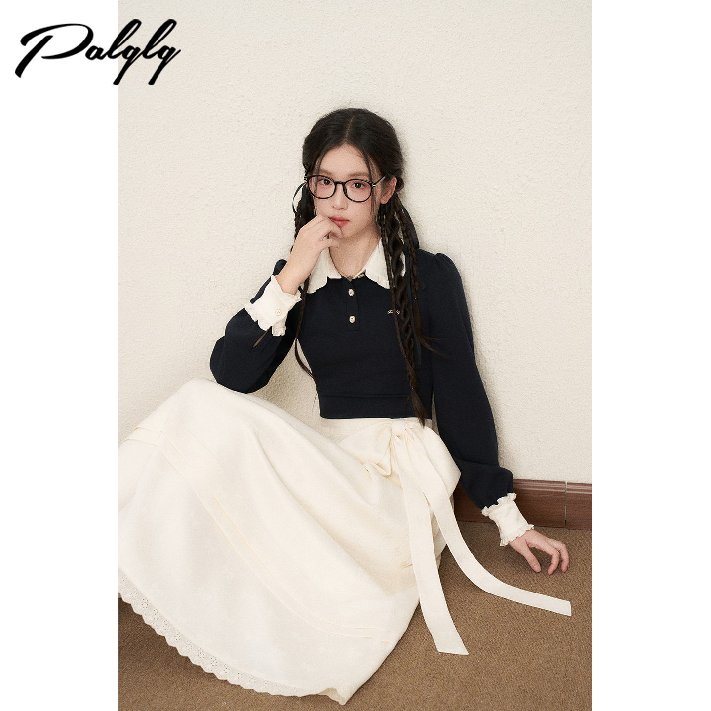 富家千金风法式上衣半身裙两件套