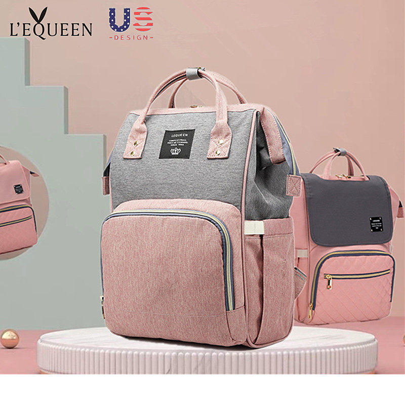 LEQUEEN妈妈包多功能大容量双肩包外出背包手提时尚轻便出行女包