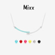 Mixx靡诗纯银女微笑彩虹彩色多巴胺珐琅项链锁骨链浅春系穿搭