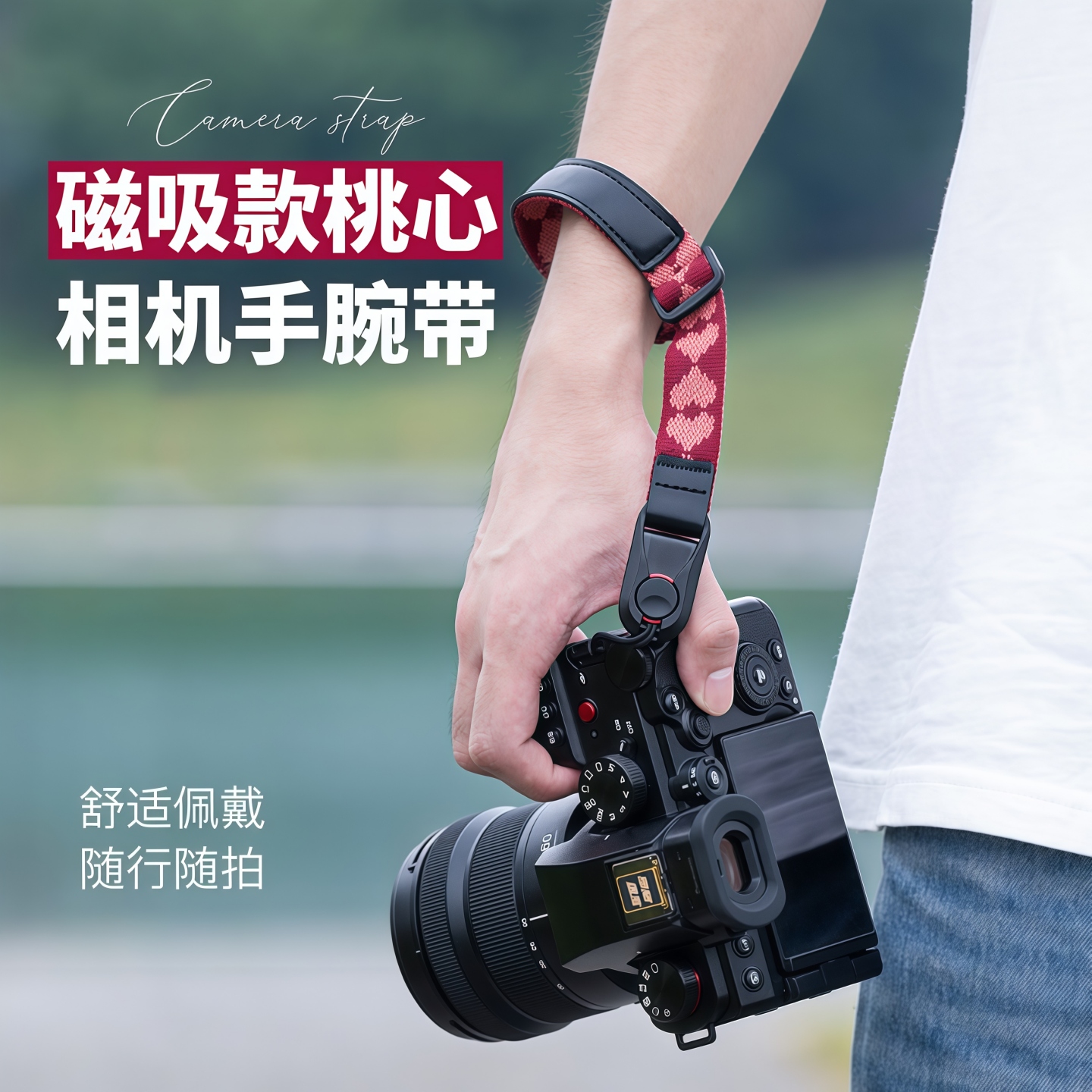 磁吸相机手腕带绳快拆