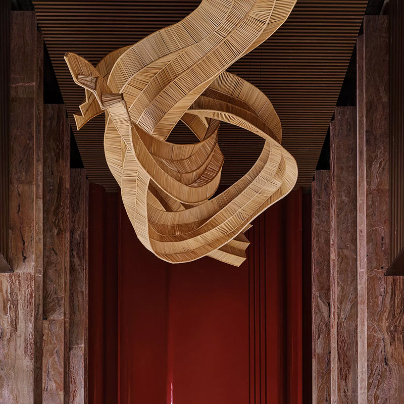 飘带吊灯商场展厅售楼部沙盘艺术造型灯大型工程非标来图定制灯具