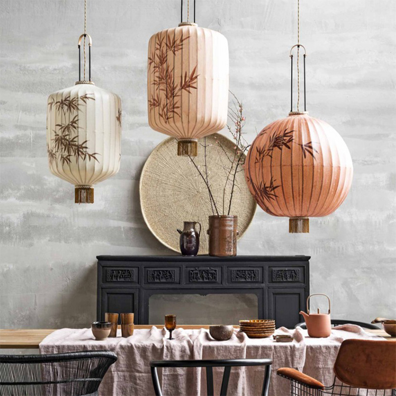 茶室餐厅中国风手绘灯笼吊灯
