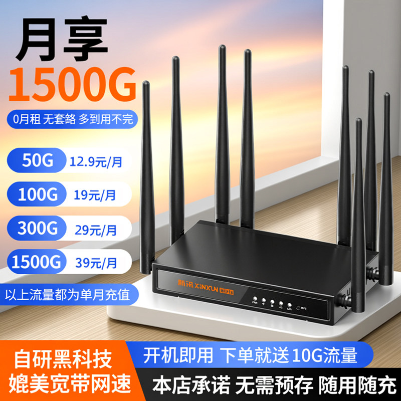 新讯无线路由器宽带免拉线上网随身wifi2026年新款家用出租房宿舍免插卡移动cpe便携网络无限速全国通用流量图片