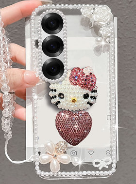 高级珍珠水钻适用三星GalaxyM55手机壳/2026年M20防摔M30s保护套S24新品M21s硅胶M16外壳M31网红M14 5G女款