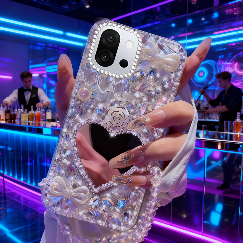 高端奢华镶钻手机壳，不掉钻，不发黄