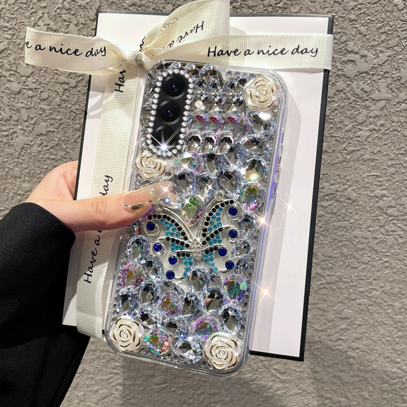 高端奢华镶钻手机壳，不掉钻，不发黄