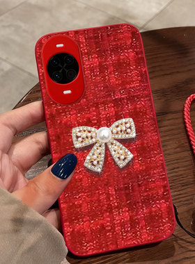 红色喜庆布艺适用华为nova15手机壳春节11结婚12本命年10外壳15冬天12i防摔15小香风10名媛12S过年11SE保护套