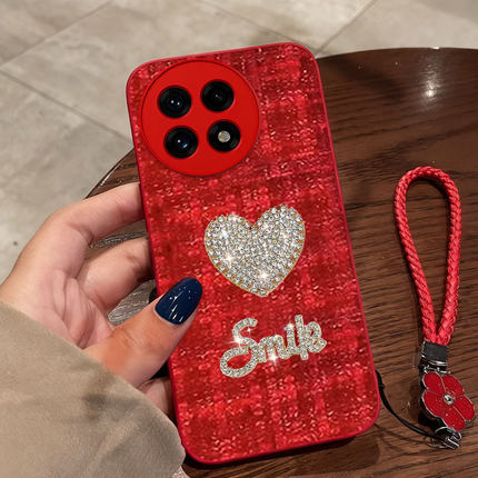 红色本命年布艺小香风适用oneplus1+一加Ace6手机壳名媛2Pro本命年5至尊版喜庆9RT全包9R/2026年3Pro外壳9