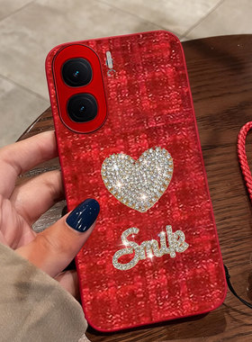 红色本命年布艺小香风适用iqooneo11手机壳喜庆Z7i春节8本命年10秋冬z10x保护套Z9x过年5防摔9S结婚z10名媛8