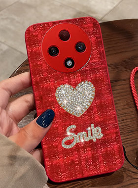 红色本命年布艺小香风适用OPPOA3 5G手机壳名媛A3i春节A2全包A5结婚A96本命年A5 保护套A3i过年A6秋冬A2冬天