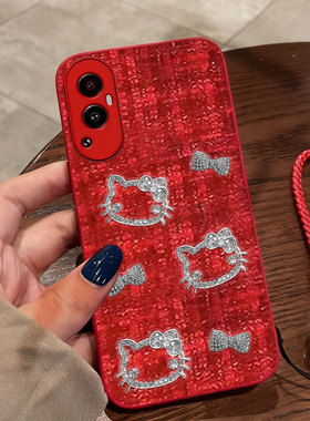 红色本命年布艺小香风适用OPPOReno10手机壳保护套A6名媛A6GT秋冬12春节A3 喜庆A5外壳A5全包9本命年A5冬天