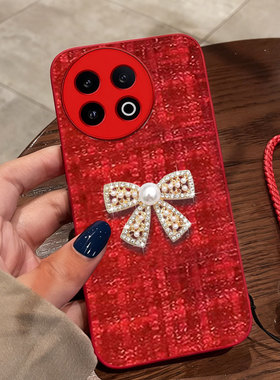 红色喜庆布艺适用iQOO13手机壳冬天12喜庆11秋冬5活力版过年 5G春节12全包本命年7外壳10防摔5S名媛855结婚10