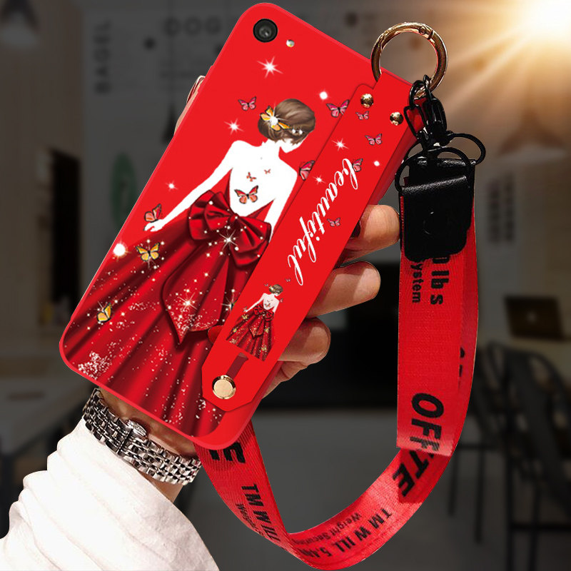 여성을위한 VIVOX7 휴대 전화 케이스에 적합한 붉은 여신 귀여운 모든 항목을 포함하는 가을 방지 VIVOX7PLUS 젖빛 실리콘 소프트 쉘 [끈 포함] VIVO7|7PLUS|X7L|X9PLUS|X9SPLUS 인터넷 연예인