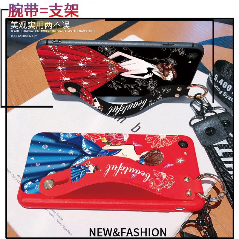 여성을위한 VIVOX7 휴대 전화 케이스에 적합한 붉은 여신 귀여운 모든 항목을 포함하는 가을 방지 VIVOX7PLUS 젖빛 실리콘 소프트 쉘 [끈 포함] VIVO7|7PLUS|X7L|X9PLUS|X9SPLUS 인터넷 연예인