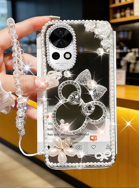 2026马年镶钻奢华适用华为nova13手机壳高端12pro春节12活力版高级感9上档次11Pro带镜子14pro网红7SE新年款8