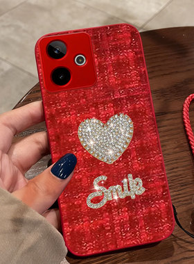 红色本命年布艺小香风适用realme真我GT7手机壳秋冬V11S全包11本命年11+过年V13保护套10+冬天12X/2026年9 5G