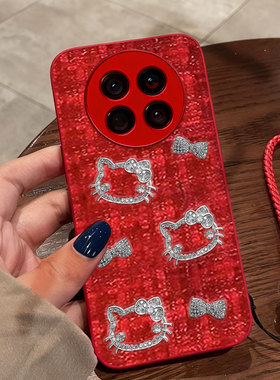 红色本命年布艺小香风适用荣耀Magic7手机壳名媛x40外壳x50i/2026年X50i+过年x40i春节X30全包X20SE本命年9X