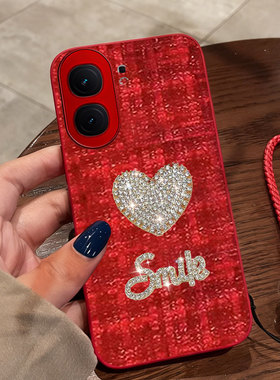 红色本命年布艺小香风适用iQOONeo9手机壳过年6秋冬z10保护套3结婚10外壳5名媛Z9x全包8喜庆Z9春节9喜庆Z7