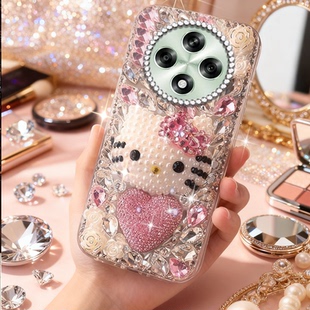 高级奢华镶钻Kitty适用OPPOA3 5G手机壳可爱15/2026年A3i外壳A6GT网红R11Plus新款K9x水钻K10x防摔14新品