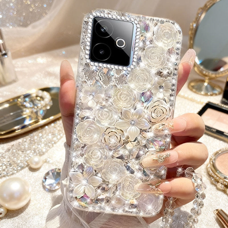 高端奢华镶钻手机壳，不掉钻，不发黄