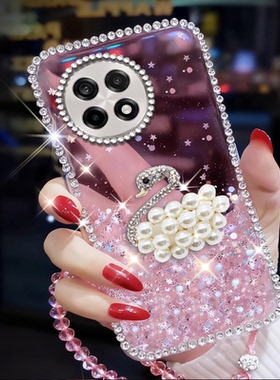 马年新款滴胶镶钻适用oneplus1+一加ace5手机壳软壳NordCE3防摔10T小众ACE6T高级感11R过年12网红ace5至尊版