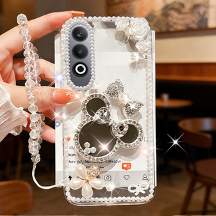 春天新款清新化妆镜适用redmi红米Note15R手机壳外壳15S高级感12上档次14Ultra镶钻15女款15奢华17全包13防摔