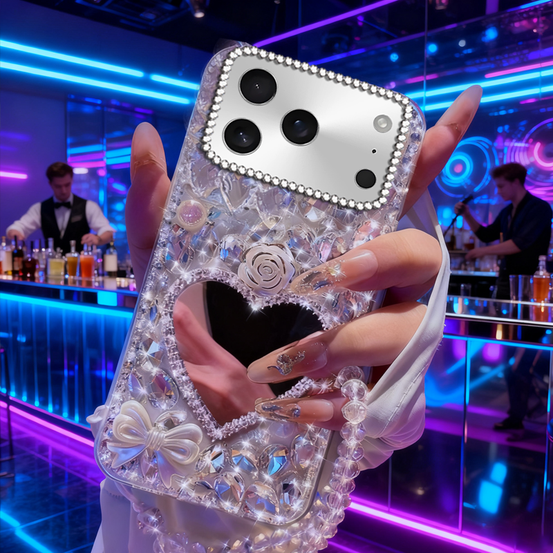 高端奢华镶钻手机壳，不掉钻，不发黄