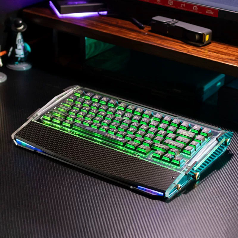 磁轴键帽550W-核动力键盘键帽PBT透明五面热升华透光客制化键帽