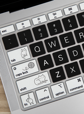 适用苹果macbook电脑键盘膜air13笔记本pro16英寸touchbar超薄mac12保护卡通14创意可爱13.3贴膜m1全覆盖15