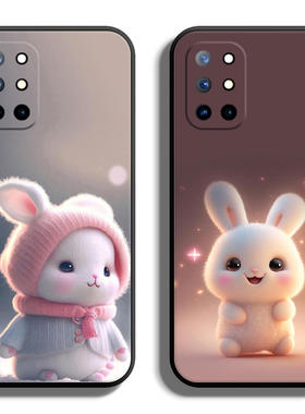 适用一加8T手机壳1+7Pro保护套oneplus7TPro防摔6t全包5软超薄情侣潮网红男硅胶女新个性创意卡通萌兔兔定制