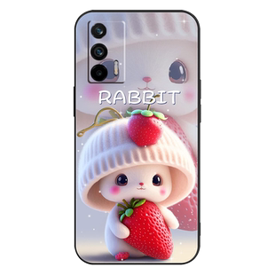 适用于RealmeGTNeo2T手机壳oppo realme真我GTNeo2T保护套RealmeGTNeo2T防摔GT Neo2T全包软超薄卡通萌兔定制