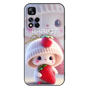 适用于小米redmi红米note11Pro手机壳redminote11pro+十加保护套防摔全包软超薄新款潮男硅胶女直边萌兔定制