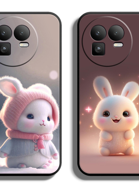 适用realme真我GT8手机壳realmeGT8pro保护套oppoRealmeGT8P防摔oppo全包软超薄潮男硅胶女个性创意萌兔定制