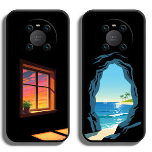 液态卡通潮创 高级时尚 适用鼎桥M40手机壳P50保护套N8PRO全包软防摔定制薄硅胶极简贰个性 简约情侣女直边新款