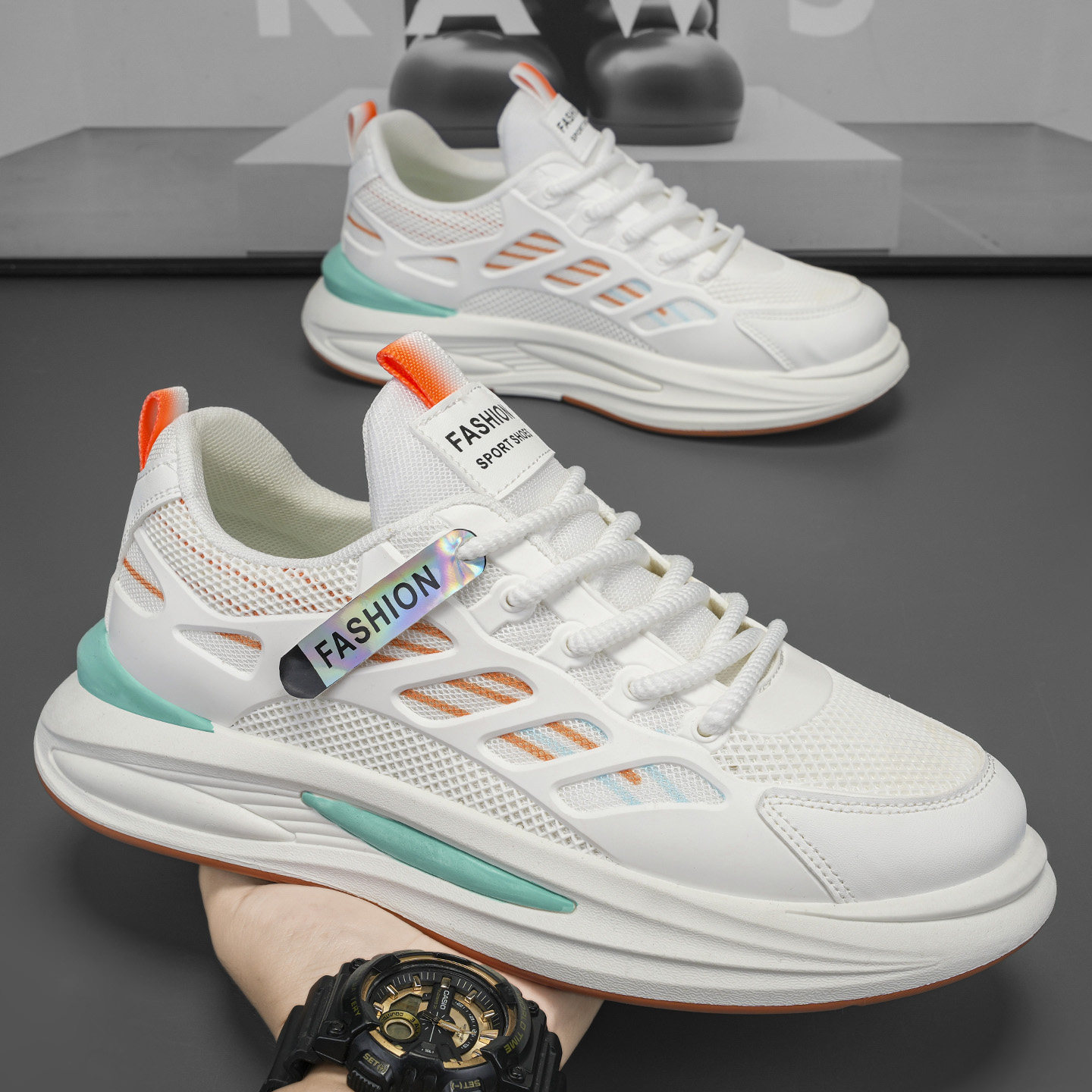 男鞋夏季新款透气网面鞋子男潮流百搭厚底运动鞋休闲板鞋老爹潮鞋,流行男鞋,老爹鞋,淘宝优惠券,粉丝福利购,淘宝优惠卷