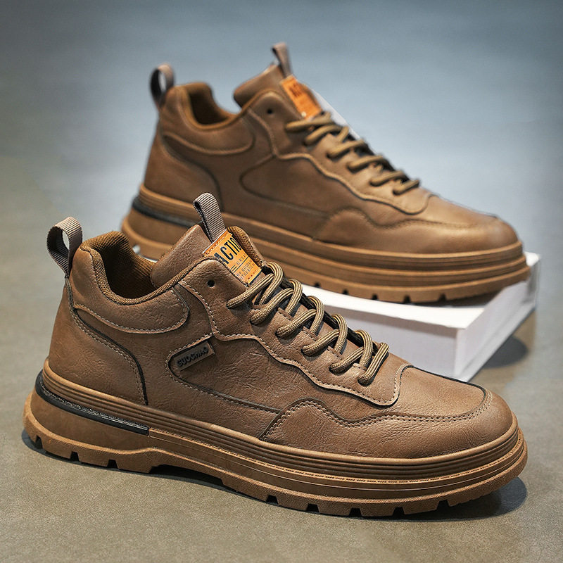 马丁靴秋季男鞋新款透气防水工作鞋潮流百搭工装鞋休闲皮鞋板鞋男,流行男鞋,时尚休闲鞋,淘宝优惠券,粉丝福利购,淘宝优惠卷