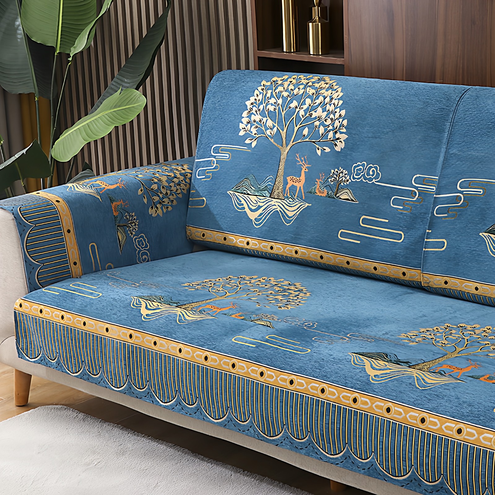 四季通用防滑雪尼尔沙发垫定做贵妃坐垫新中式现代全靠背盖布套罩,居家布艺,沙发垫,淘宝优惠券,粉丝福利购,淘宝优惠卷