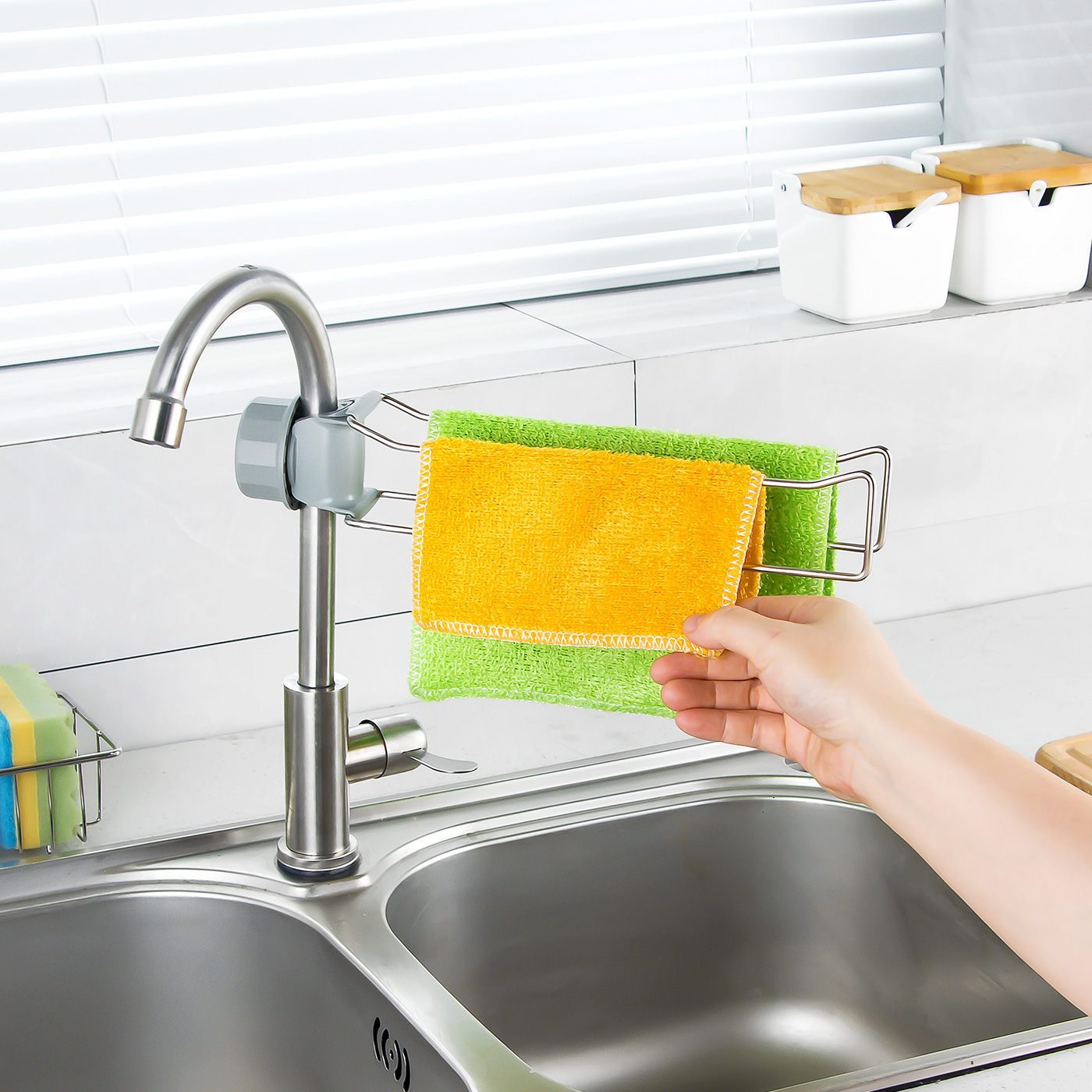 厨房304不锈钢沥水架水龙头置物