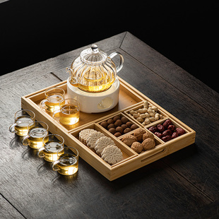 围炉煮茶冰茶容器温茶炉小火炉蜡烛底座保温暖茶器提香烘茶炉托盘