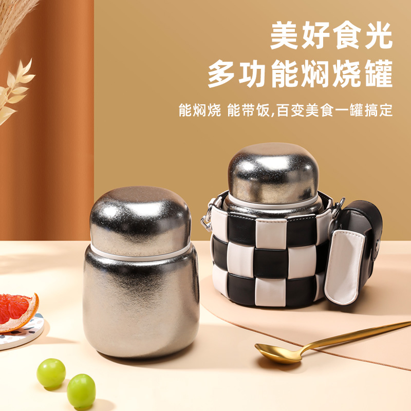 Bemega纯钛焖烧杯24小时超长保温桶煮粥银耳羹上班族电热便携饭盒