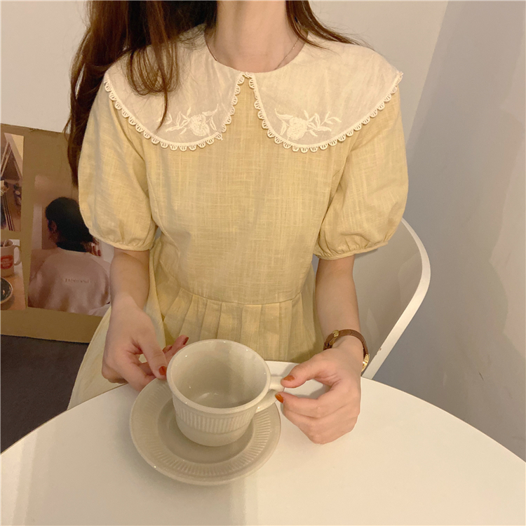 Real price ~ New Korean minority doll collar girl's sweet dress