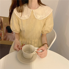 Real price ~ New Korean minority doll collar girl's sweet dress