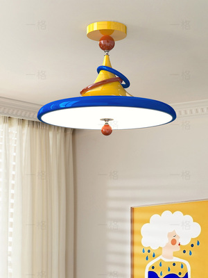 多巴胺儿童房灯男孩女孩房间孟菲斯创意圈圈全光谱儿童卧室吸顶灯