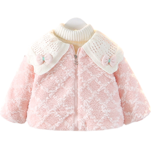 2026新款女童棉服秋冬款加绒加厚可爱洋气棉袄女宝宝儿童冬装外套